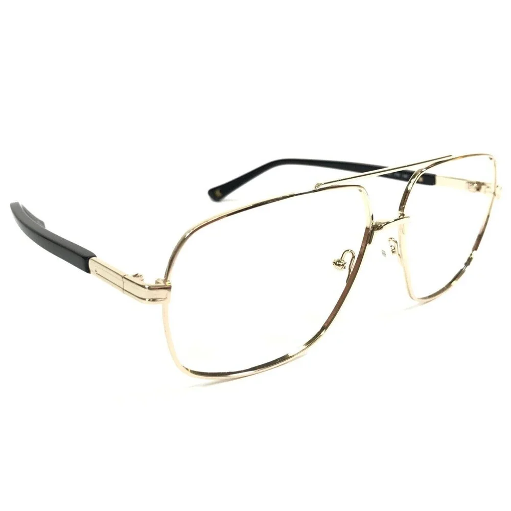 NC Eyewear Eyeglasses Frames NC 6038/S 710 Black Gold Aviators Square 60-15-145